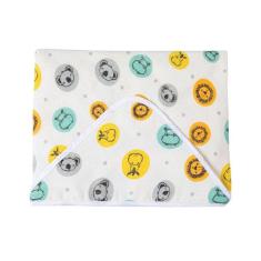 Toalha de banho felpuda com forro de fralda e capuz-  100% algodão-  p