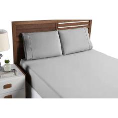 Lençol Casal 600 Fios 3 Peças Algodão Egípcio Elegância e Conforto - A