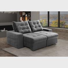 Sofá Retrátil e Reclinável 2 Lugares Pará Suede