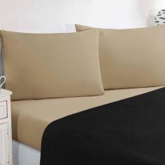 Jogo De Cama Malha Lençol 100% Algodão Gran Moratta 3 Peças Solteiro -