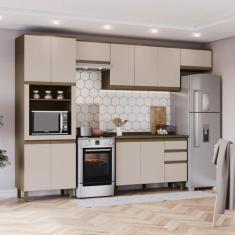 Cozinha Completa Connect 12 Portas 2 Gavetas 100% Mdf Duna/Cristal - H