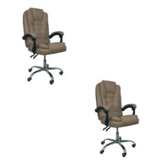 Kit 2 Cadeiras De Escritório Presidente Reclinável - Oficial Webshop, 