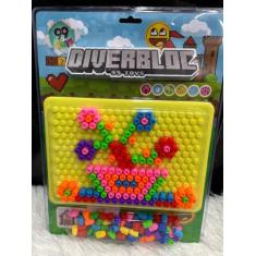 Brinquedo Educativo de Montar Diverbloc Coloridos Vários Temas Mini Bl