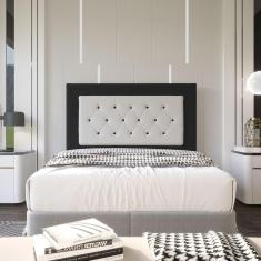 Cabeceira Casal 1,40m Havana Suede Preto Dal Poz Estofados