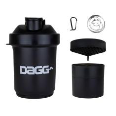 Coqueteleira Academia Shaker Porta Whey Shakeira Copo Fitness C/ Mola 3 Compartimentos Personalizado-Unissex