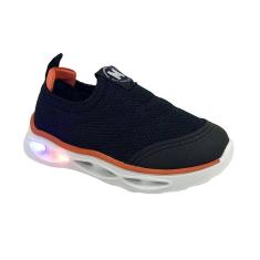 Tênis Molekinho Infantil Led 2620.103 Preto/Laranja-Unissex
