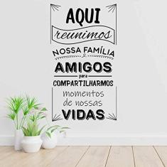 Adesivo de parede frase amor amigos tamanho 50cmx90cm