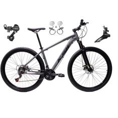  Bicicleta aro 29 Ksw Xlt 24v Câmbios Shimano Freios Hidráulicos Garfo com Suspensão - Grafite