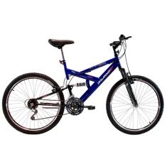 Bicicleta Aro 26 18V Full Suspention Max 260 Azul