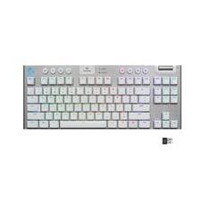 Teclado Mecânico Gamer Sem Fio Logitech G915 TKL RGB LIGHTSYNC, USB ou Bluetooth, Ultrafino, Switch GL Tactile, Branco - 920-009660