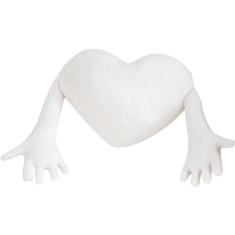 Travesseiro de coração, travesseiro fofo em formato de coração com braços e travesseiro, almofada de pelúcia em formato de coração e travesseiros de pelúcia, travesseiro de decoração de quarto e trave