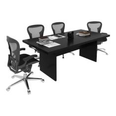 Mesa Escritório/reunião Multimóveis Cr25027 Rústica/preta