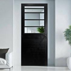 Porta Basculante Lambril Alumínio 2,10 X 70 Lado Esquerdo Preto Preto
