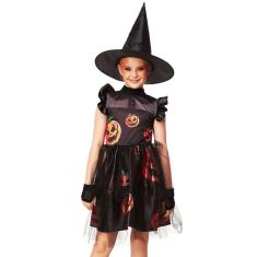 Fantasia Bruxinha Infantil Vestido Halloween Bruxa Blair