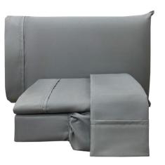 Jogo Cama Lençol King Conforto Percal 300 Fios 4 Peças Cinza - Casa Sh