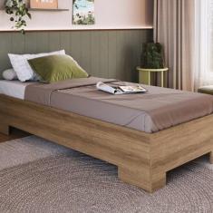 Cama de Solteiro Box com Estrado Fixo 80 Xangai Mel