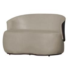 Namoradeira Sofá Beatriz com Composê material sintético Marrom Suede B