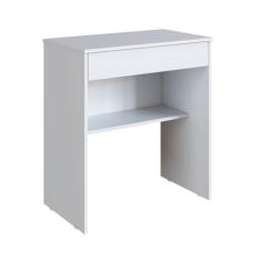 Escrivaninha Pequena com Prateleira e Gaveta Para Quarto(BRANCO)