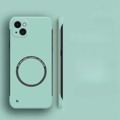 Capa de telefone magnética sem moldura de pc duro para iphone 14 pro max 13 12 11 pro mini 15 14 plus capa fina fosca, hortelã, para iphone 15 pro