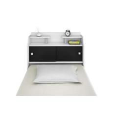 Cabeceira Box Solteiro Elisa Branco ou Branco/Preto - CasaH