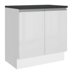 Balcão Acordes Glamy 100% mdf 80cm 2 Portas Branco Madesa