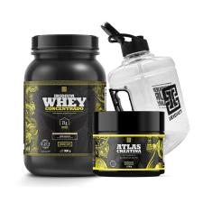 Kit Whey Protein Concentrado + Creatina Atlas+ Galão 1,5L- Iridium Labs-Unissex
