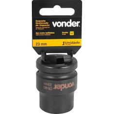 Soquete Sextavado de Impacto Encaixe 3/4" 23mm Aço Cromo - Vonder