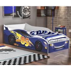 Cama Infantil Carro Azul/Branco