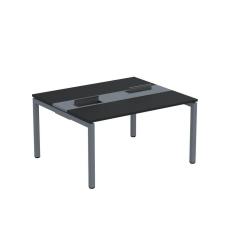 Mesa Plataforma Dupla com Pé de Aço para Coworking 140x120 Pdc14/12/2p Preto/Grafito