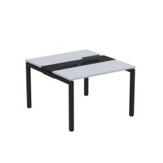 Mesa Plataforma Dupla com Pé de Aço para Coworking 110x120 Pdc11/12/2p Cinza/Preto