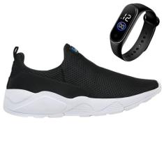Tênis Masculino Pra Usar na Academia ou Passeio + Relógio - GMM Shoes,