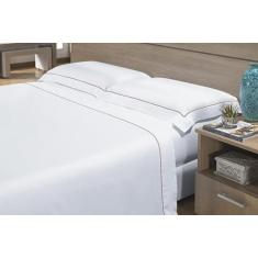 Lençol Bordado Queen Fio Egipcio 300 Fios 100% Algodão Elements Camesa