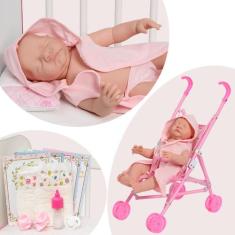 Boneca Reborn 100% Vinil Siliconado Recém Nascida Princesa - Cegonha R