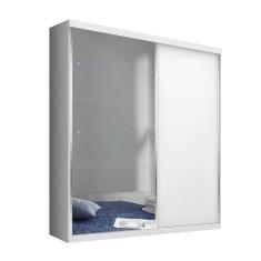 Guarda Roupa Solteiro 2 Portas De Correr 2 Gavetas E 3 Espelhos Salvador Plus Minastex