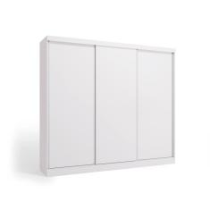 Guarda-roupa Casal 100% Mdf Kappesberg 3 Portas De Correr 8 Gavetas Branco