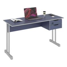 Mesa Escrivaninha Escritorio Home Office 2 Gavetas pés aço 100x53 Ecos