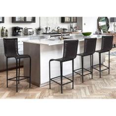 4 Banquetas Em Artesanal Diplomata - PANERO