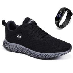 Tênis Feminino Esporte Asc Caminhada Academia Treino Leve Conforto + Relógio-Feminino