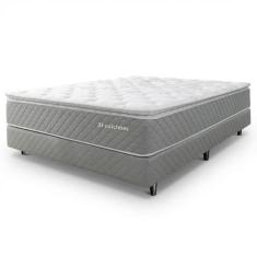 Cama Box com Colchão Casal Molas Ensacadas Pillow Top Premium Sleep Ci