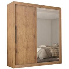 Guarda Roupas 2 Portas Solteiro Real Madeirado / Madeirado / Off White