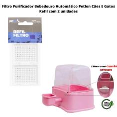 Filtro Purificador Bebedouro Automático Petlon Cães E Gatos Refil com 2 unidades