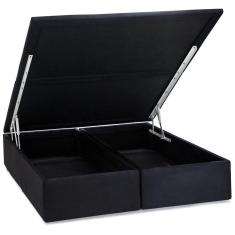 Base Baú Sintético Super King 193x203x39cm Ortobom Preto