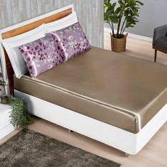 Jogo de Lençol King Alya Cetim 3 Peças - Rosa Esplendor