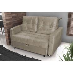 Sofá Cama Drika Veludo Cappuccino E434 - Matrix