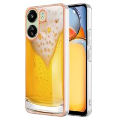 Capa para celular Redmi 13C 4G, fina, rígida, IMD, à prova de choque, mármore/escama de peixe/estampa leopardo, capa de carregamento sem fio com proteção aprimorada para câmera e tela para Redmi 13C