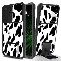 RWUTYTIUL Capa para celular Galaxy S23 Ultra 2023 com capa deslizante para câmera, suporte fino, camada dupla, policarbonato rígido e capa de proteção à prova de choque de silicone para Samsung Galaxy