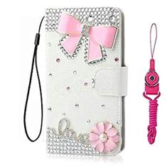 Capa para Samsung Galaxy F12, capa de celular, carteira de couro brilhante, capa protetora para celular e alça de pescoço [suporte] [compartimentos para cartões] [fecho magnético] para Samsung Galaxy