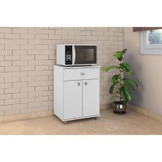 Balcão Multiuso Cozinha Asm168 C/ 2 Portas E 1 Gaveta Branco - Movelbento