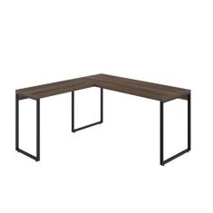Mesa De Escritório Em L Estilo Industrial 1,50x1,50m Kuadra - Montelar