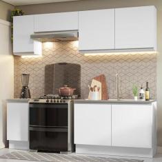 Armário de Cozinha Completa 240cm Branco Glamy Madesa 10, Branco